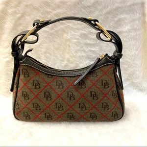 Dooney & Bourke Signature DB logo Slouch Shoulder Bag Purse